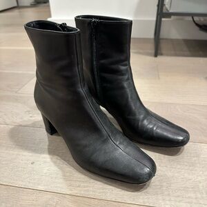 Bianca Leather Block Heel Boot